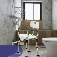 Chaise de douche Littney d'occasion avec dossier et accoudoirs de l'inversion