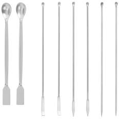 Spatules cuillères de laboratoire en acier ensemble 22 éléments