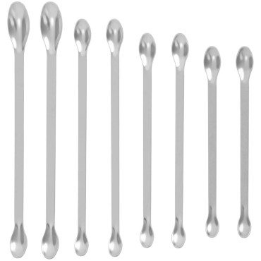 Laboratórne lyžičky Spachtle oceľové set 22 prvkov