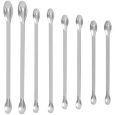 Laboratórne lyžičky Spachtle oceľové set 22 prvkov