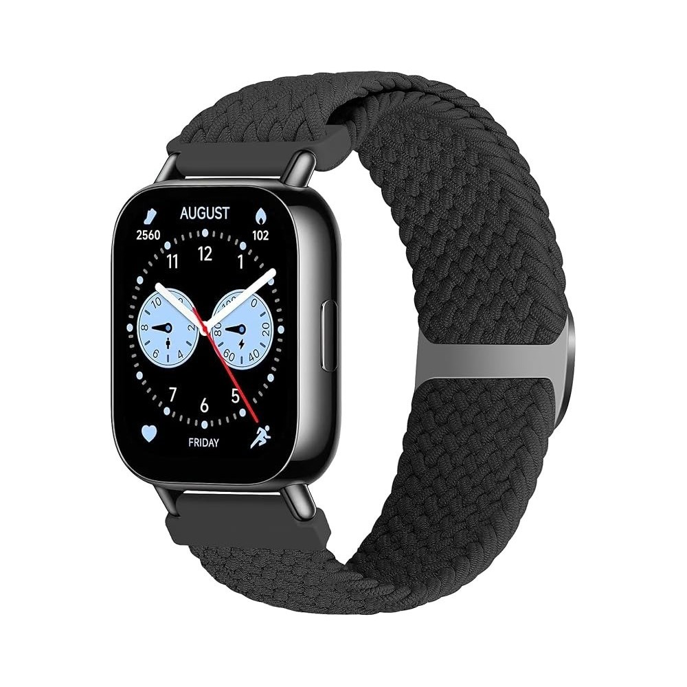 Stropp for Redmi Watch 5/5 Lite Elastisk Nylon Justerbar Svart