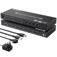 KVM USB 3.0 Switch 4-Port HDMI 4 Računala 1 Monitor 4K @ 60Hz 4 USB KC-KVM401A