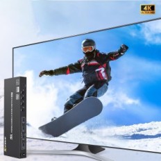 KVM USB 3.0 Switch 4-Port HDMI 4 Datamaskiner 1 Monitor 4K @ 60Hz 4 USB KC-KVM401A