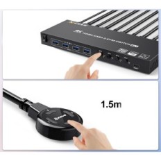 KVM USB 3.0 switch 4-port HDMI 4 Computers 1 Monitor 4K @ 60Hz 4 USB KC-KVM401A