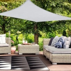 Sail Buei haikus 5x5 m vandeniui atsparios PES Terrace Patio UV