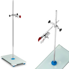 Statief laboratoriumstandaard met apparatuur 63 cm 1 handvat