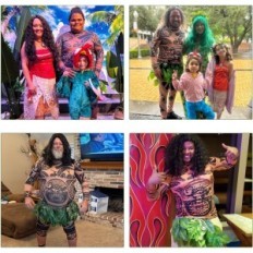 Mees kleit Maui Mrsclaus koos parukas ja Halloweeni kostüümi tarvikud