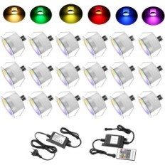 USZKODZONY LED lampy podłogowe wpuszczane 20 sztuk RGB 31mm IP67 0.6W