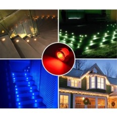 Lampes de sol à LED endommagées en retrait de 20 pièces RGB 31mm IP67 0.6W