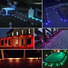 Lampade da terra led danneggiate da incasso da incasso da 20 pezzi RGB 31mm IP67 0,6W