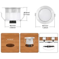 Lámparas de pie LED dañadas empotradas 20 piezas RGB 31mm IP67 0.6W