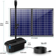 Solární bialing 30W čerpadlo s 1200 l / h filtr pro rybník a vodopád