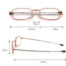 Occhiali da lettura pieghevoli +1.5 Anti-Blue Kokobin per uomo e donna in acciaio inox