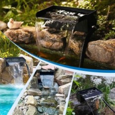 Cascada solar para malla de agua que mueve el acero inoxidable de 30 cm de 30 cm 40W 2500 l / h