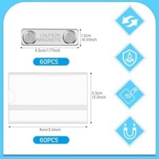 Identificatore magnetico FacCito 9x5,5 cm PVC per vestiti 60 pezzi