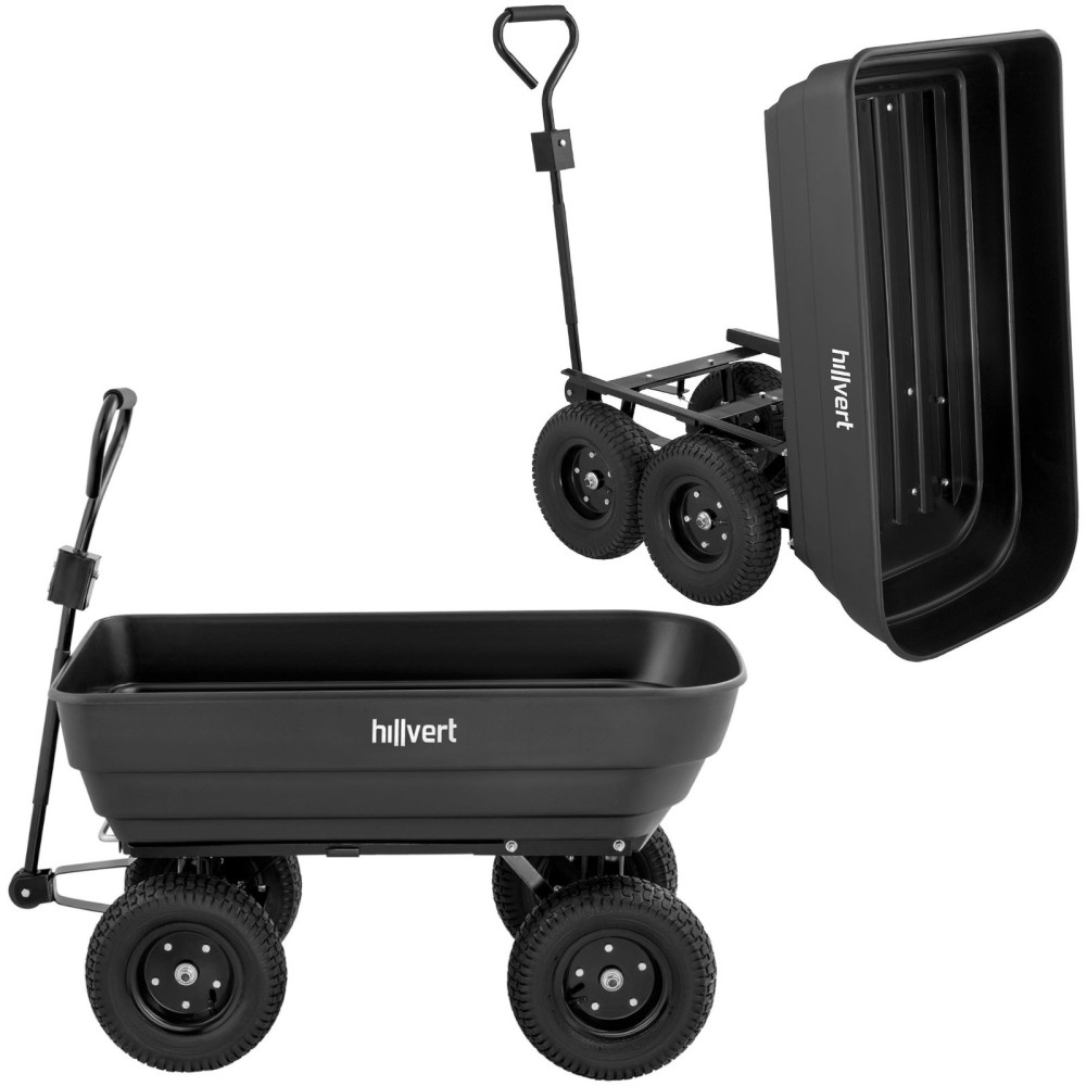 Trolley de transporte basculante 125 l 350 kg