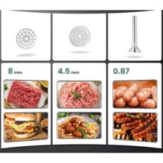 Viande de viande manuelle Razor M8 en acier inoxydable pour la viande et les saucisses