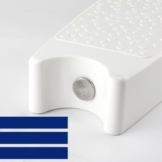 Gradi per una scala di lavandino 3 pezzi. Plastica bianca con 6 viti universali