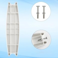 Stupně pro mísa žebřík 3 ks. Bílý plast s 6 univerzálními šrouby