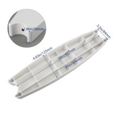 Degrees for a basin ladder 3 pcs. White plastic with 6 universal screws