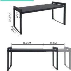 Scarpa per ripiano per cucina 66 cm Zenmaarket Organizer per spezie 2 pezzi. Nero