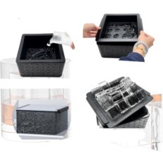 Formulár pre veľké transparentné kocky ľadu 3/4 "x2" 16 kocky pre whisky a kokteilov