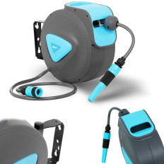 Tuinslang met automatische muurdrum 10 m + 1 m 5/6 ''