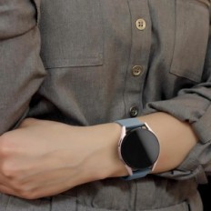 Horlogeband voor Amazfit GTS 2/3/4 Mini Silicone 20mm Staalblauw