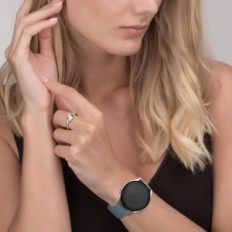 Žiūrėti dirželį AMAFIT GTS 2/3/4 Mini Silicone 20mm plieno mėlyna