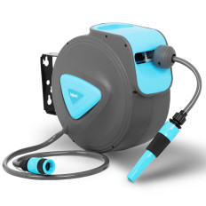 Garden hose with automatic wall drum 10 M + 1 M 5/6 ''