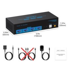 Mittetäielik lüliti KVM 8K @ 60Hz DisplayPort 4 Ports CMSTEDCD VP-SW223