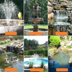 Used solar pump for water biling 35W with 4 spray nozzles