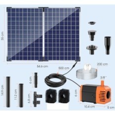 Kasutatud päikesepump vee Keerub 35W 4 pihustiotsinguga