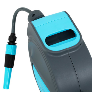 Záhradná hadica s automatickým stenovým bubnom 10 m + 1 m 5/6 ''