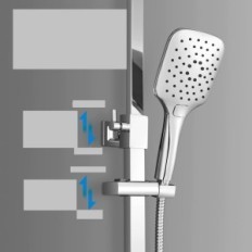 Shower system Komiro square 30x30 cm with rainbow (with defect)