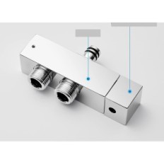 Duschsystem KOMIRO SQUARE 30x30 cm mit Regenbogen (mit Mangel)