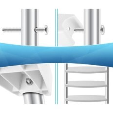 Stupňov do rebríčku po bazéne 6 ks. Biela univerzálna 18 "s 12 oceľovými skrutkami