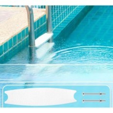 Grader till poolstegen 6 st. Vit Universal 18 "med 12 stålskruvar