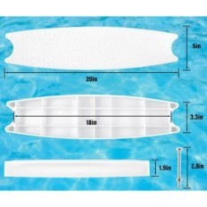 Kraadi basseini redeli 6 tk. Valge universaalne 18 "12 terasest kruvidega