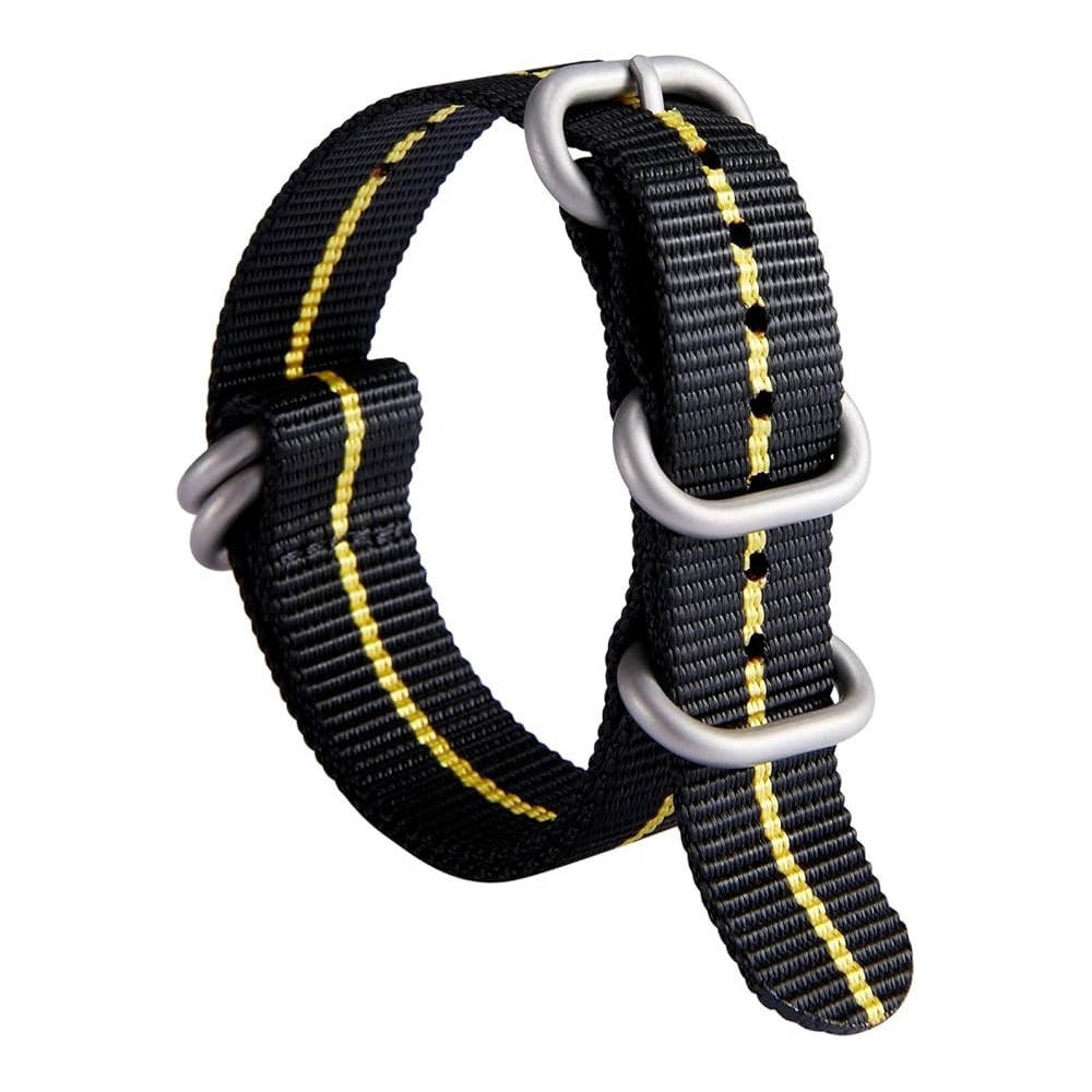 Se rem tyk G10 Nylon 18/20/22/24 mm flerfarvet med stålspænde