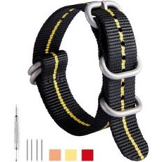 Oglejte si trak Debela G10 Nylon 18/20/22/24 mm Multicolor z jekleno zaponko