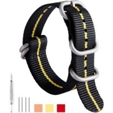 Sledujte popruh tlustý G10 nylon 18/20/22/24 mm Vícebarevná s ocelovou přezkou