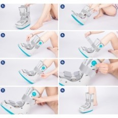 Zapatos inflables ortopédicos usados para caminar las lesiones