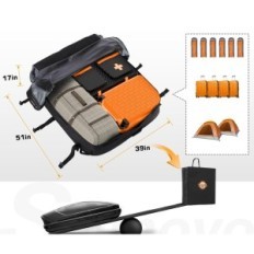 Sailnovo 580 de tronco de telhado 580 l preto à prova d'água com revestimento macio