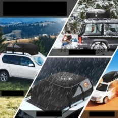 Dachkofferraum Sailnovo 580 l Schwarz Wasserdicht mit weicher Beschichtung