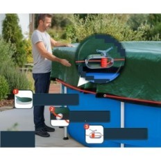 Brugt / Ufuldstændig Pool Cover Planenfux PP02 366-400cm (Ø 460 cm)