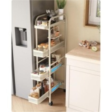 Kitchen trolley on wheels UMDONX 4-level white mobile exhibition