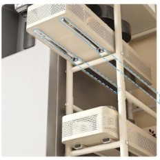 Carrello da cucina su ruote Umdonx Mostra mobile bianca a 4 livelli