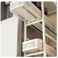 Keittiön vaunu pyörillä Umdonx 4-Level White Mobile -näyttely