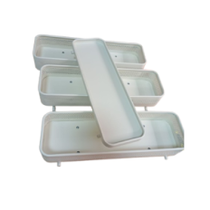 Carrito de cocina en ruedas Umdonx Exposición móvil blanca de 4 niveles